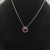David Yurman 7mm Cable Twist Square Red Diamond Pendant Necklace, 1.5mm Chain, Length 45cm + 5cm