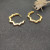 David Yurman 22.8&Atilde;2.6mm Gold Pav&Atilde;&copy; Hexagon Earrings
