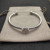 David Yurman 3mm Silver Sunburst Cuff Bracelet, Fits Wrist Size 16cm - 20cm