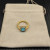 David Yurman Gold Square Blue Diamond Ring