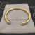 David Yurman 5mm Gold-Tone Half-Pav&Atilde;&copy; Cable Cuff Bracelet