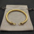 David Yurman 5mm Gold Diamond Hook Cuff Bracelet, Fits Wrist Size 16cm - 20cm