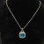 David Yurman 14mm Cushion-Cut Center Stone Necklace with Blue Pav&Atilde;&copy;