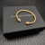 David Yurman Gold 4mm Faceted Pearl Bangle Bracelet