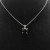 David Yurman Sterling Silver 11mm Four-Prong Black Diamond Necklace
