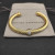 David Yurman 7mm Gold-Tone Beaded Cable Bracelet with White Diamond Accents