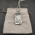 David Yurman White Crystal Bezel Necklace, 3mm Chain, 50+5cm / 60+5cm Adjustable Length
