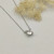 David Yurman Sterling Silver 8mm Four-Prong White Diamond Necklace Adjustable 42+3+3cm