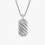 David Yurman Silver Square Wave Pendant Necklace, 3mm Chain, Length 50cm + 5cm