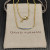 David Yurman 1.7mm Pav&Atilde;&copy; Bar Blue Diamond Necklace