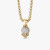 David Yurman Gold White Diamond Gumball Necklace, 2mm Chain, 45+5cm Adjustable Length