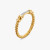 David Yurman Gold-Tone Cable Wrapped Edge Ring
