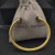 David Yurman Gold Tone 5mm Purple Diamond Cuff Bracelet