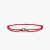 David Yurman Red Double Ring Nylon Cord Bracelet