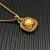 David Yurman Gold 14mm Square Champagne Diamond Necklace