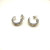 David Yurman 15.6mm Gold and Silver Half Hoop Earrings