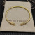 David Yurman Gold 3mm Pav&Atilde;&copy; Hook-End Bangle Bracelet