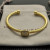 David Yurman Gold 4mm Pav&Atilde;&copy; Cushion Cable Bracelet