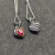 David Yurman 17&Atilde;11mm Heart Red Diamond Necklace, 1.5mm Chain, 45+5cm Adjustable Length