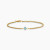 David Yurman 4mm Gold Single Stone Light Blue Diamond Bracelet