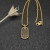 David Yurman Gold Tone Pav&Atilde;&copy; Black Diamond Tag Necklace