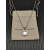 David Yurman 14mm Square White Diamond Necklace