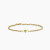 David Yurman 4mm Gold Single Stone Green Diamond Bracelet