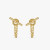 David Yurman Gold Pav&Atilde;&copy; 38.2mm Petite Chain Link Earrings