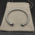 David Yurman 6mm Sterling Silver Black Diamond Cable Cuff Bracelet