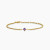 David Yurman 4mm Gold Single Stone Purple Diamond Bracelet