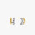 David Yurman Gold and Silver 13.5mm Double Hoop Embrace Earrings