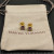 David Yurman 8mm Gold Four-Prong Purple Diamond Stud Earrings