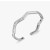David Yurman Silver 5mm Single Row Diamond Cuff Bracelet