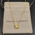 David Yurman Gold 8mm Four-Prong Yellow Diamond Necklace