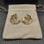 David Yurman Gold 27&Atilde;8.5mm Serrated Stacked Earrings