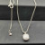 David Yurman 14mm Silver Four-Prong Pav&Atilde;&copy; Diamond Necklace, 2mm Chain, 45+5cm Adjustable Length