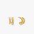 David Yurman Gold 13.5mm Double Hoop Embrace Earrings