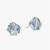 David Yurman 11mm Hexagon Diamond Blue Crystal Stud Earrings