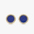 David Yurman 14mm Gold Turquoise Diamond Circle Stud Earrings
