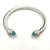 David Yurman 7mm Full Pav&Atilde;&copy; Blue Diamond-Set End Cap Cable Bracelet