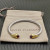 David Yurman 5mm Gold End Sterling Silver 5-Row Pav&Atilde;&copy; Red Diamond Bracelet