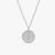 David Yurman Silver Diamond Letter J Round Pendant Necklace, Length 42cm + 3cm + 3cm