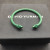David Yurman 5mm Green Colorful Enamel Cuff Bracelet, Fits Wrist Size 16cm - 20cm