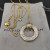 David Yurman 30mm Gold Tone Round Pav&Atilde;&copy;-Crystal Necklace