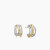 David Yurman 19.5mm Gold and Silver Shrimp Hoop Earrings
