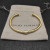 David Yurman Gold Tone 4mm Diamond Single X Cuff Bracelet