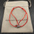 David Yurman Red Double Ring Sterling Silver Nylon Cord Bracelet