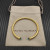 David Yurman 4mm Gold Blue Diamond Bangle Bracelet
