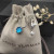David Yurman 8mm Blue Sapphire Four-Prong Pendant Necklace