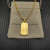David Yurman Gold Streamlined Rectangular Tag Necklace